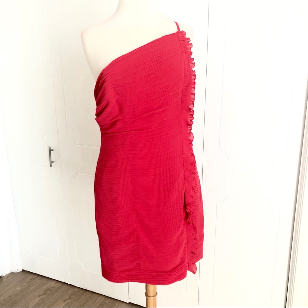 Marciano One Shoulder Red Party Dress